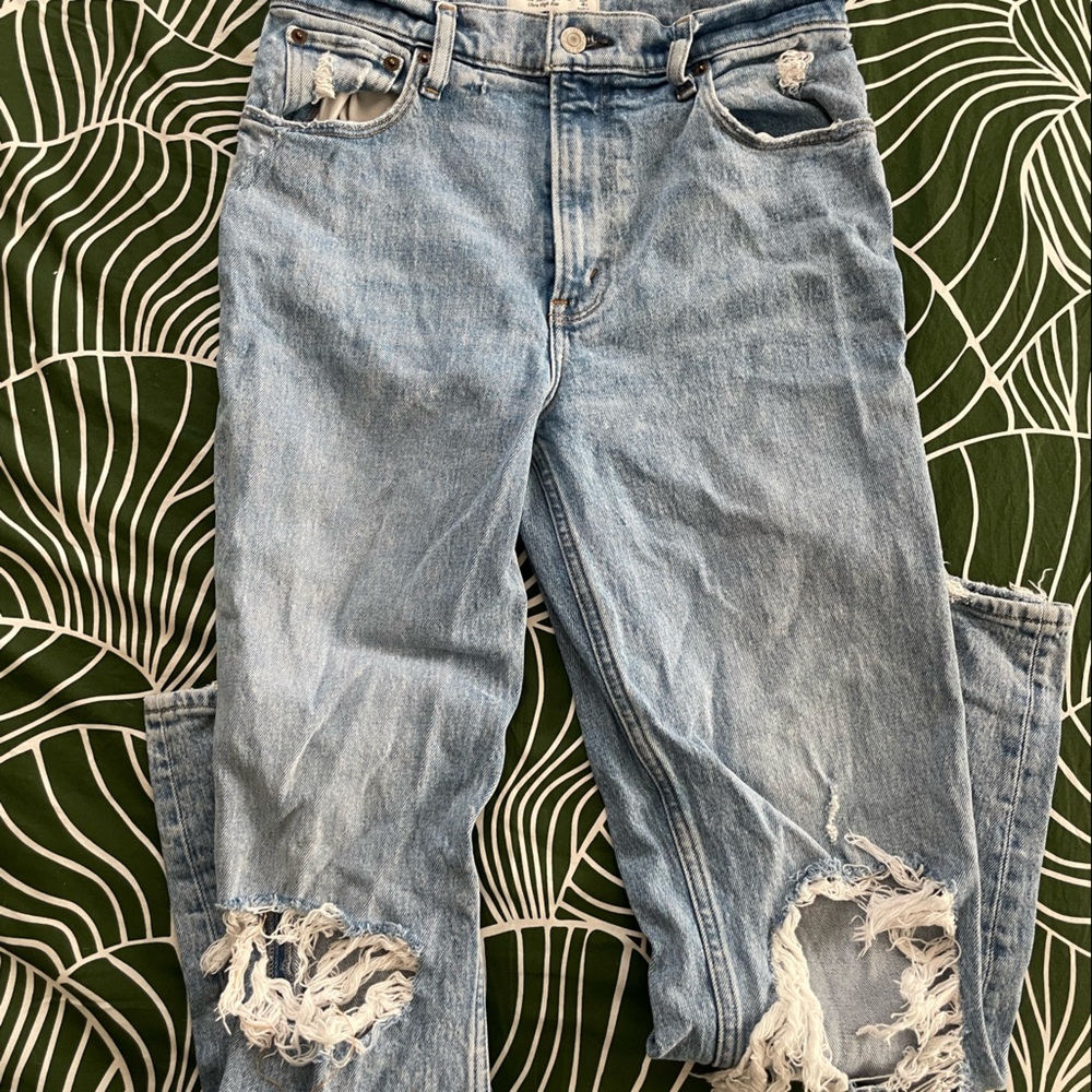 90’s ultra high rise straight jean